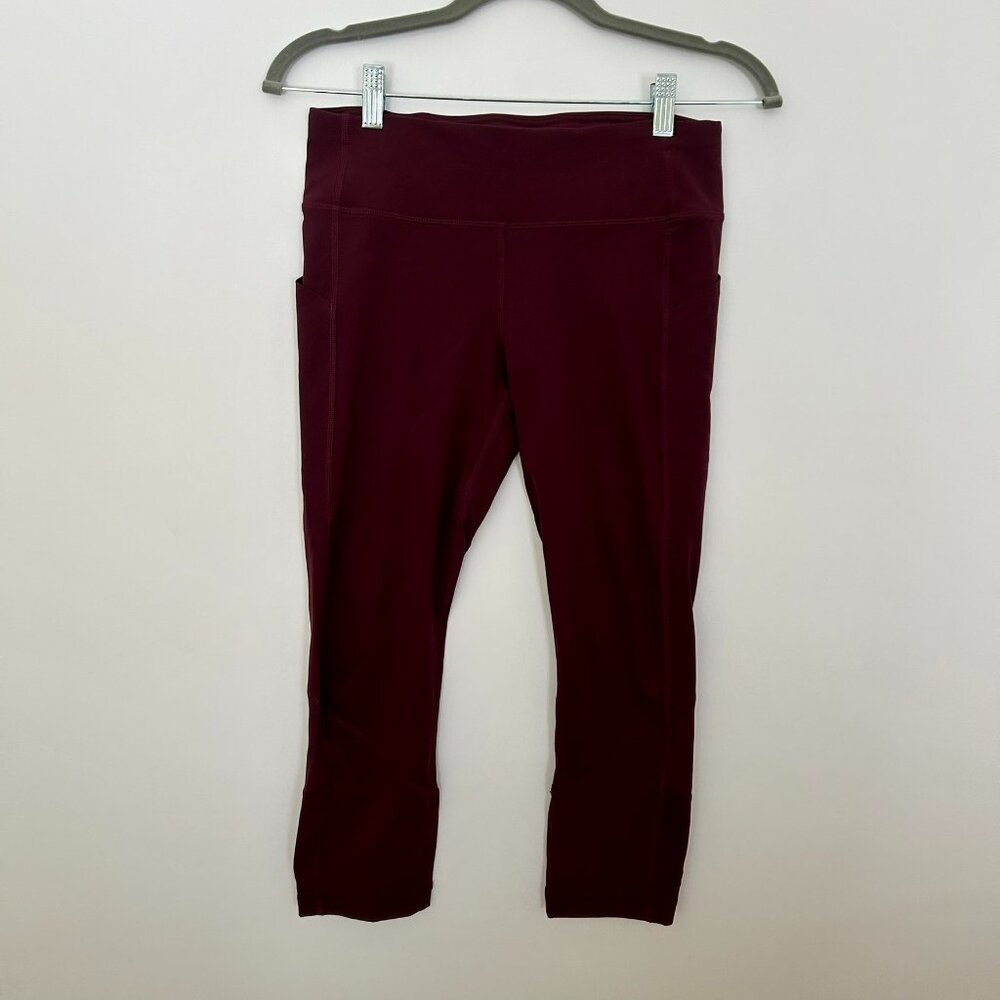 Lululemon Pace Rival Crop Leggings Size 6 Dark Adobe 22"